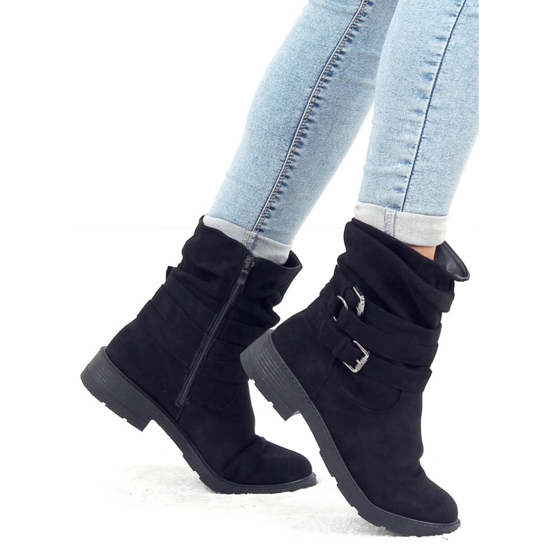 Botas planas negras 518-12 Black negro 1 Botas planas negras 518-12 Black negro 1
