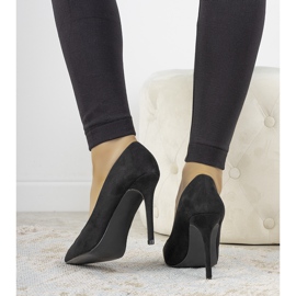 Tacones negros clásicos de ante Hyirnar 1