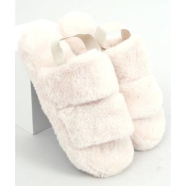 Pantuflas mujer piel crema N-92 Beige crudo 1