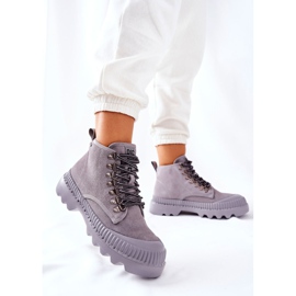 Botas de Piel Big Star II274365 Gris 10