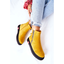 PS1 Botines de ante Jodhpur botas en la plataforma amarilla de Nessa amarillo 1