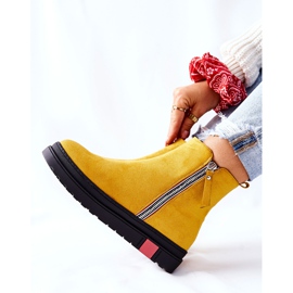 PS1 Botines de ante Jodhpur botas en la plataforma amarilla de Nessa amarillo 2