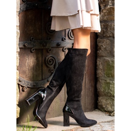 Goodin Botas con inserto barnizado negro 7