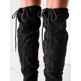 Botas por encima de la rodilla de VINCEZA negro 5