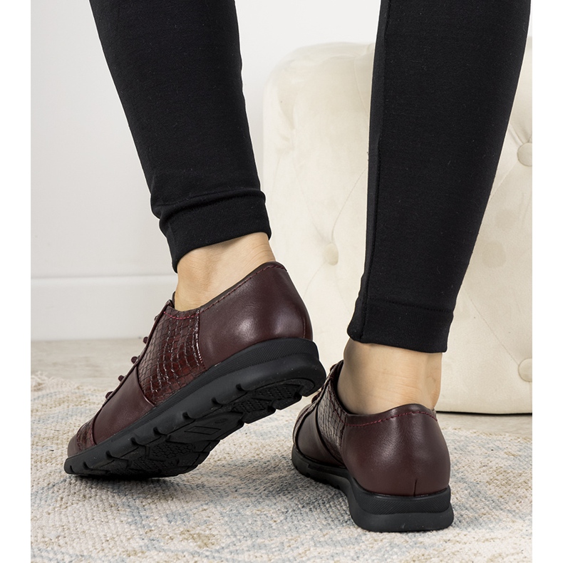 Zapatos de mujer granate de Olmos rojo 1