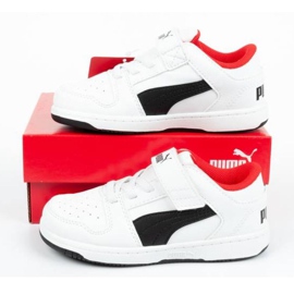 Puma Rebound Jr 370493 01 blanco negro 9