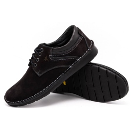 Olivier Zapato casual hombre piel 7095 negro nubuck 3
