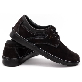 Olivier Zapato casual hombre piel 7095 negro nubuck 4