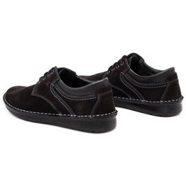 Olivier Zapato casual hombre piel 7095 negro nubuck 7