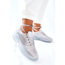 Zapatillas Deportivas Con Cubic Zirconia Lu Boo Plata 2 Zapatillas Deportivas Con Cubic Zirconia Lu Boo Plata 2