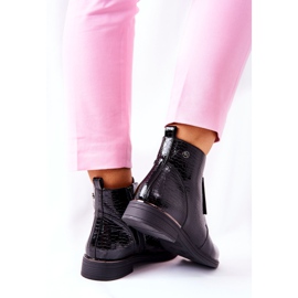 Botas Lacadas De Tacón Alto Sergio Leone BT400 Negro 3