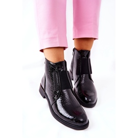 Botas Lacadas De Tacón Alto Sergio Leone BT400 Negro 4