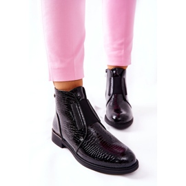 Botas Lacadas De Tacón Alto Sergio Leone BT400 Negro 7