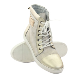 Zapatos deportivos de piel Nikopol 522 High Gold blanco multicolor dorado 2