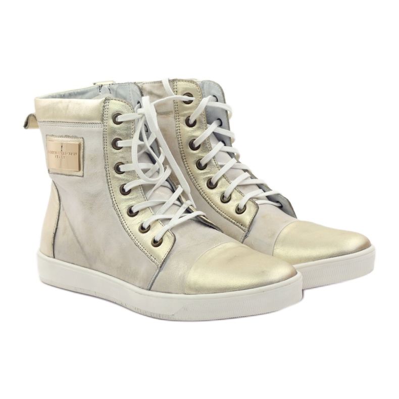 Zapatos deportivos de piel Nikopol 522 High Gold blanco multicolor dorado 3