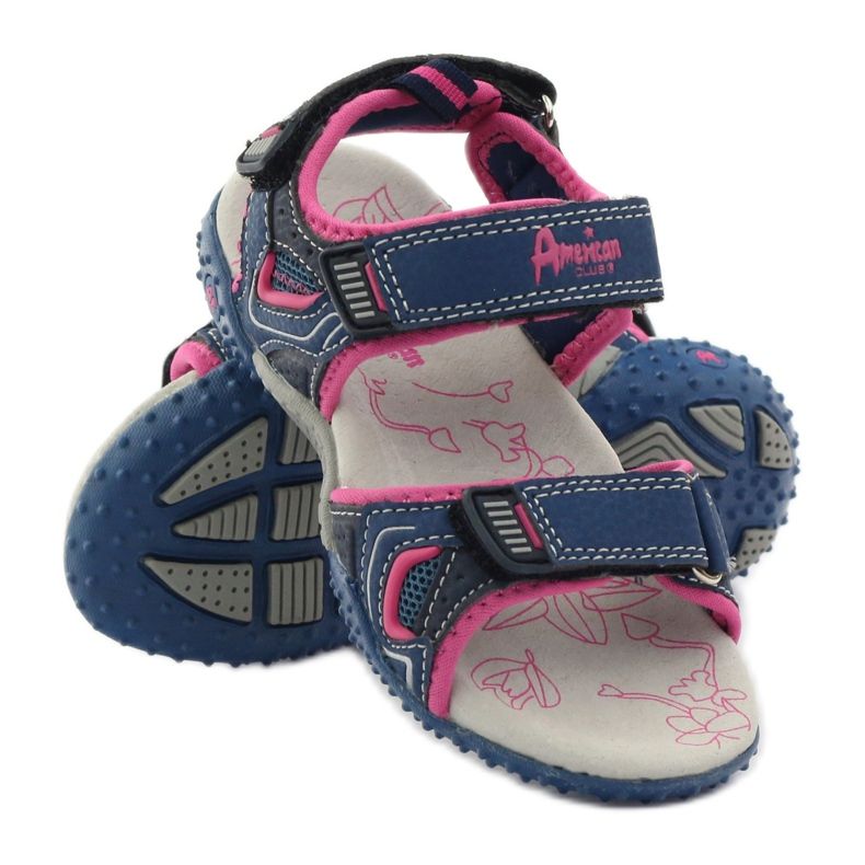 American Club Sandalias deportivas para niña American 1617 multicolor rosa 3