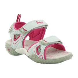 American Club Sandalias deportivas para niña American 1617 blanco rosado 1