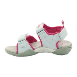 American Club Sandalias deportivas para niña American 1617 blanco rosa 2