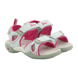 American Club Sandalias deportivas para niña American 1617 blanco rosa 4