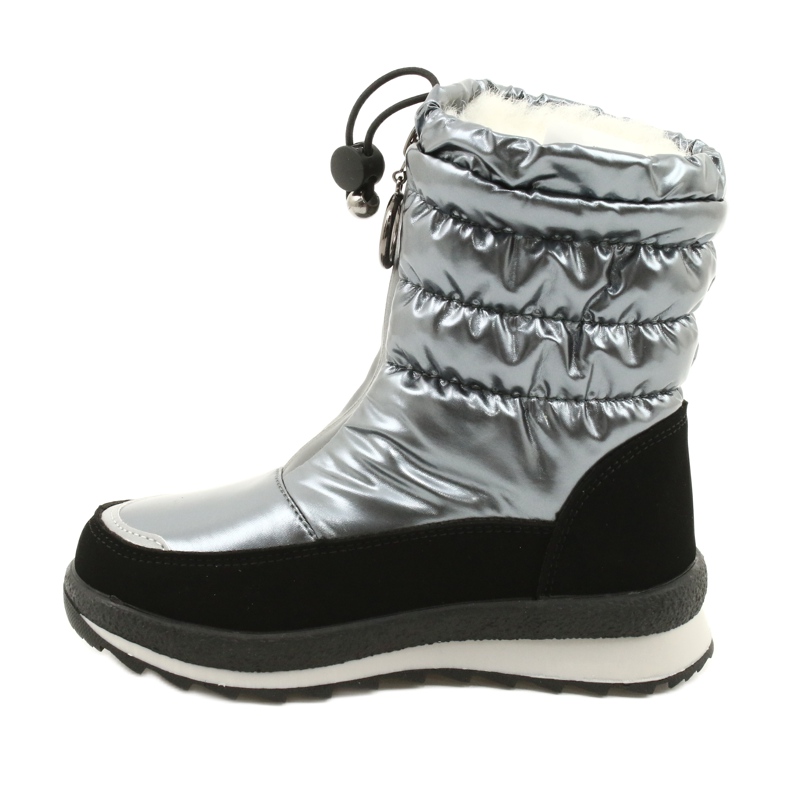 Evento Botas de Nieve Botas hasta la Rodilla para Niños Miss❤E 21DZ23-4324 Gris negro plata 5
