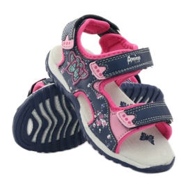 American Club Sandalias deportivas Granat American 6353 azul marino azul rosado 3