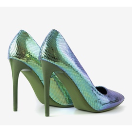 Tacones azules iridiscentes de Audrey 1 Tacones azules iridiscentes de Audrey 1