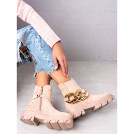 S. BARSKI Botas de ante en la plataforma S.BARSKI beige 3