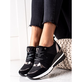 Zapatillas de cuña VINCEZA negras negro 1