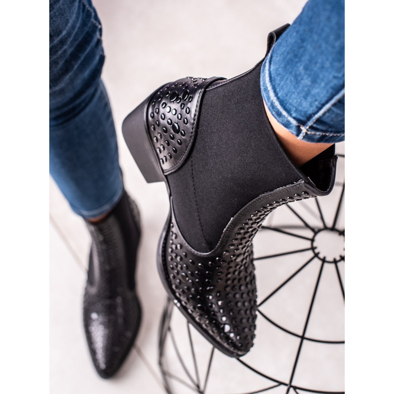 TRENDI Botas negras Fashion Jodhpur negro 2