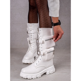 TRENDI Trabajadores de la moda con bolsillos blanco 2