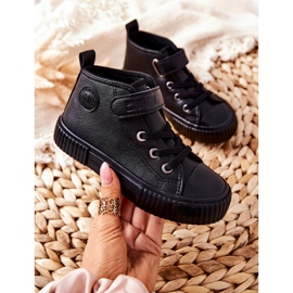 Zapatillas Altas Para Niños Con Velcro Big Star II374016 Negro 3