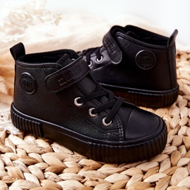 Zapatillas Altas Para Niños Con Velcro Big Star II374016 Negro 4