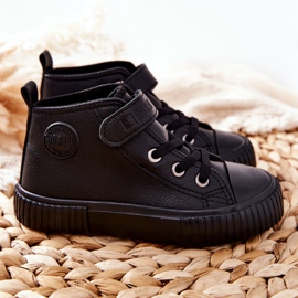 Zapatillas Altas Para Niños Con Velcro Big Star II374016 Negro 2