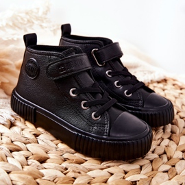Zapatillas Altas Para Niños Con Velcro Big Star II374016 Negro 5