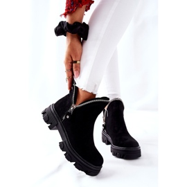 FI1 Botines de ante negro Rhythm para mujer con recortes 5