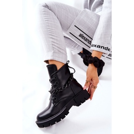 FB2 Botas de cuero Workers Black Izzy negro 7