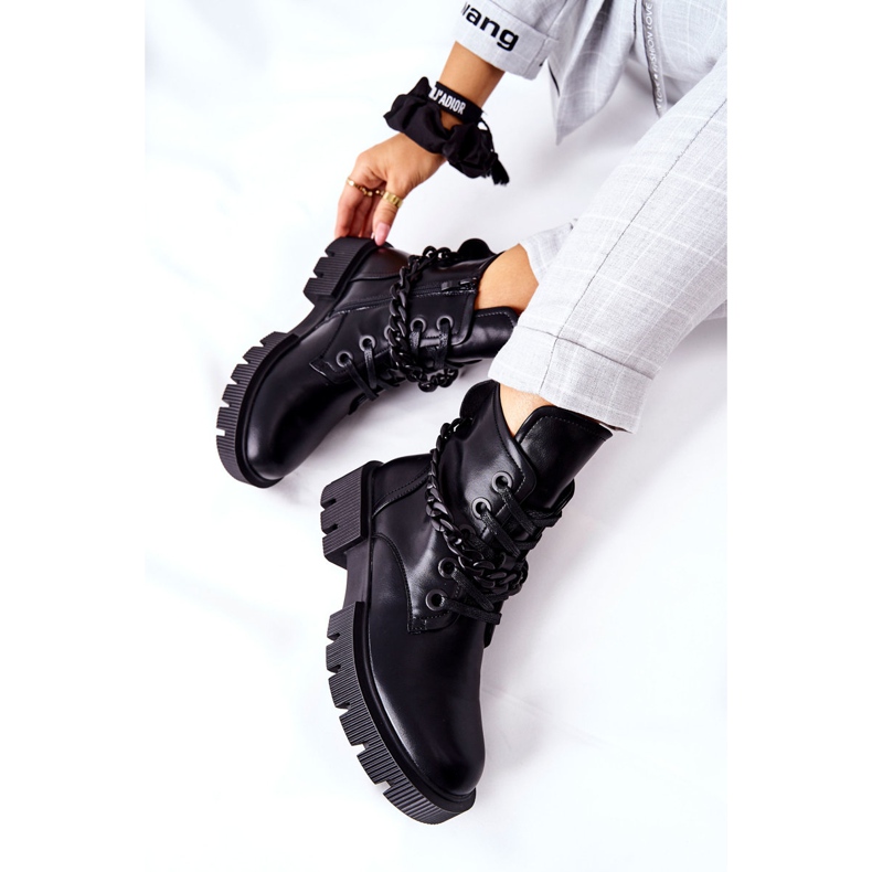 FB2 Botas de cuero Workers Black Izzy negro 1