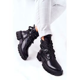 FB2 Botas de cuero Workers Black Izzy negro 3