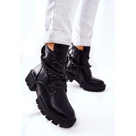 FB2 Botas de cuero Workers Black Izzy negro 4