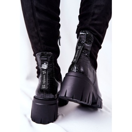 Botas de piel Maciejka Krokodyl Black 05260-01 negro 1
