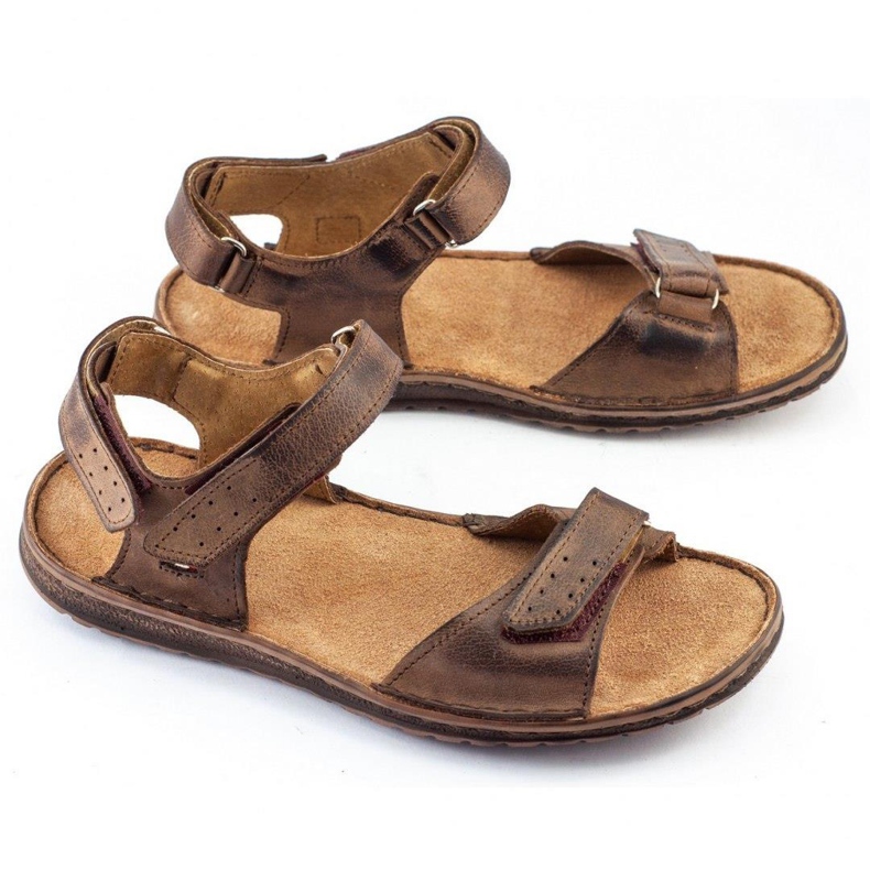 Sandalias hombre piel Komodo 881K marrón 1