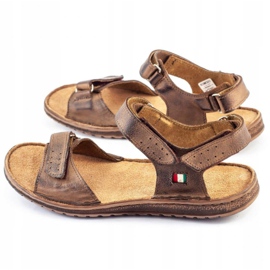 Sandalias hombre piel Komodo 881K marrón 4