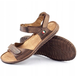 Sandalias hombre piel Komodo 881K marrón 2