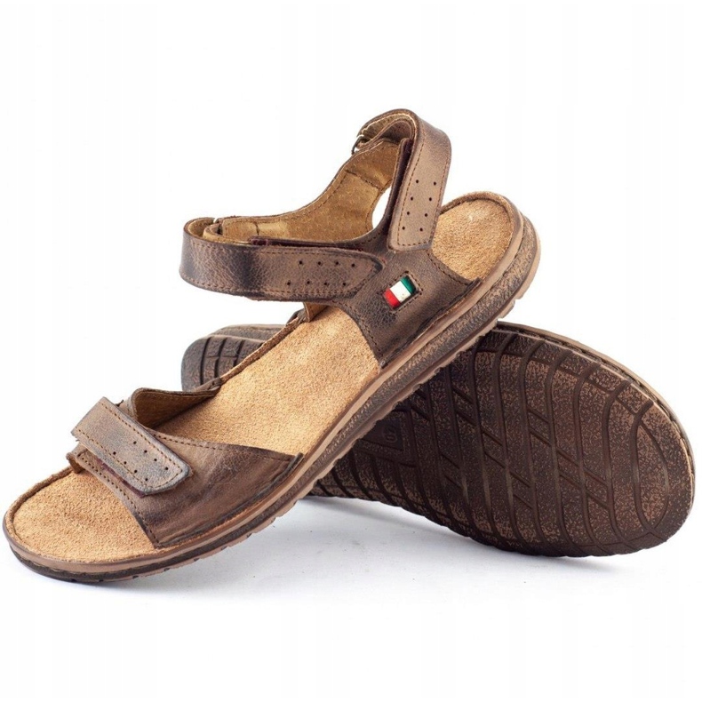 Sandalias hombre piel Komodo 881K marrón 2