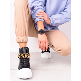 Seastar Zapatillas altas con cadena negro 1 Seastar Zapatillas altas con cadena negro 1