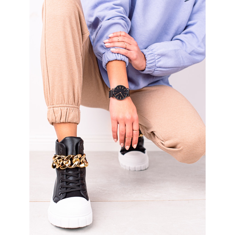 Seastar Zapatillas altas con cadena negro 1 Seastar Zapatillas altas con cadena negro 1
