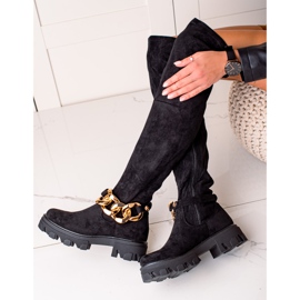 Seastar Botas altas de ante con adorno negro 2