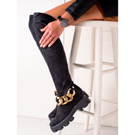Seastar Botas altas de ante con adorno negro 3
