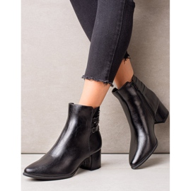 Goodin Botas clásicas de cuero ecológico negro 1