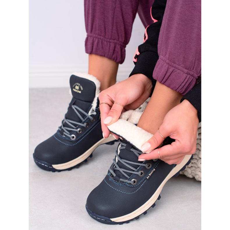 Ax Boxing Calzado de trekking cálido azul marino 1